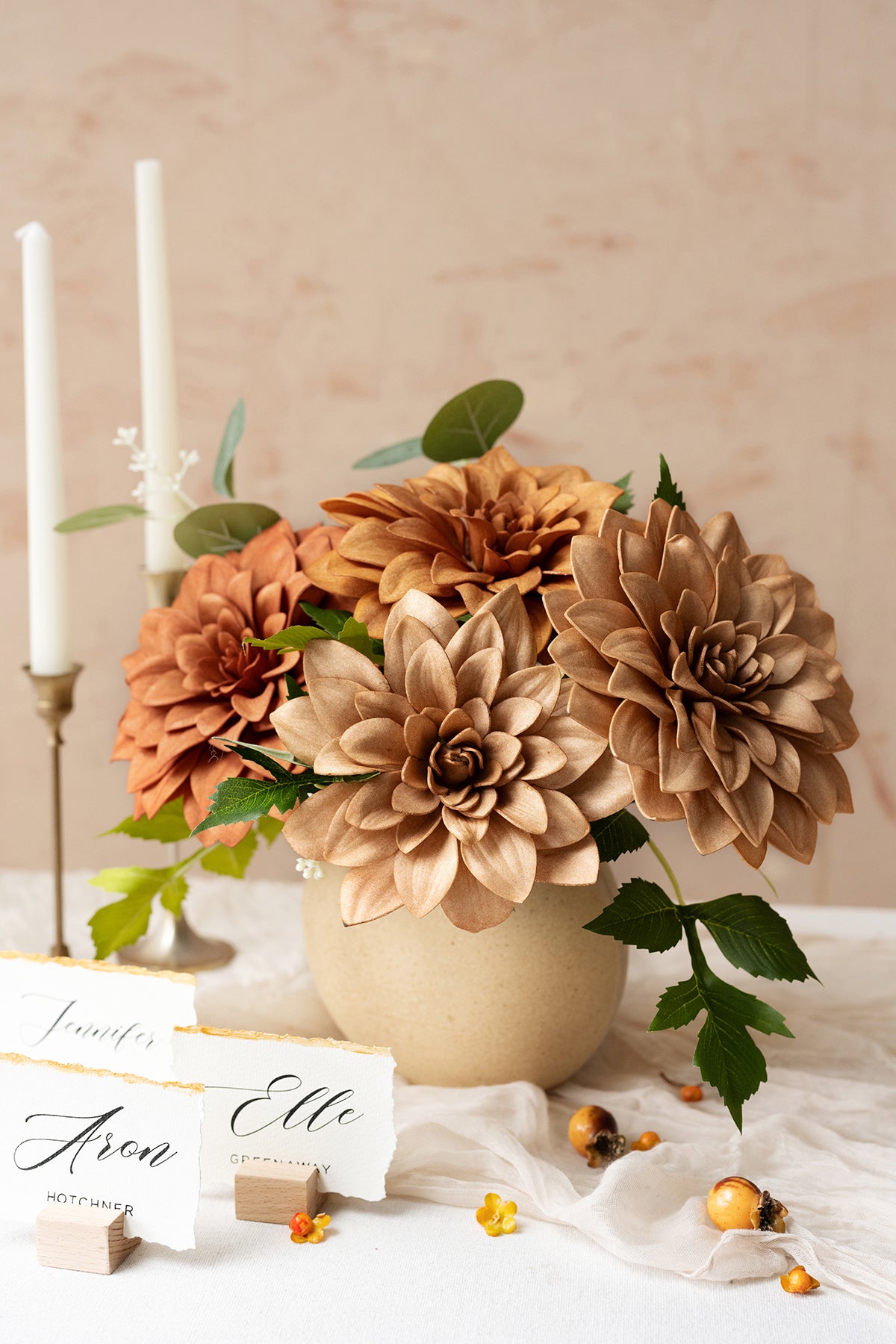 6.5" Foam Dahlia with Stem - 5 Colors