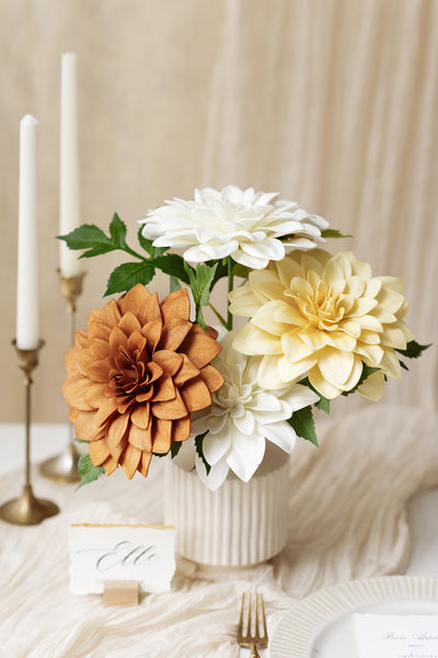 6.5" Foam Dahlia with Stem - 5 Colors