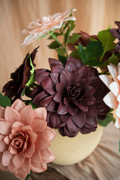 6.5" Foam Dahlia with Stem - 5 Colors