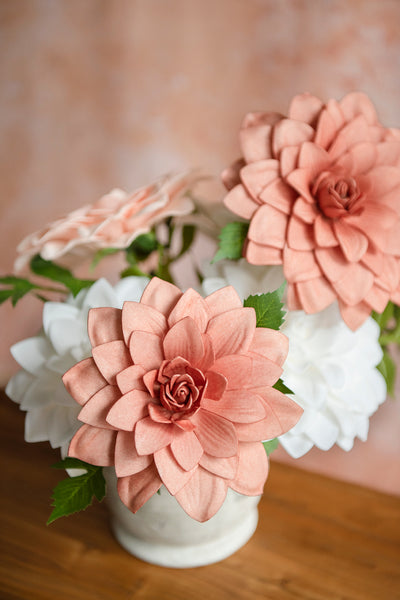 6.5" Foam Dahlia with Stem - 5 Colors