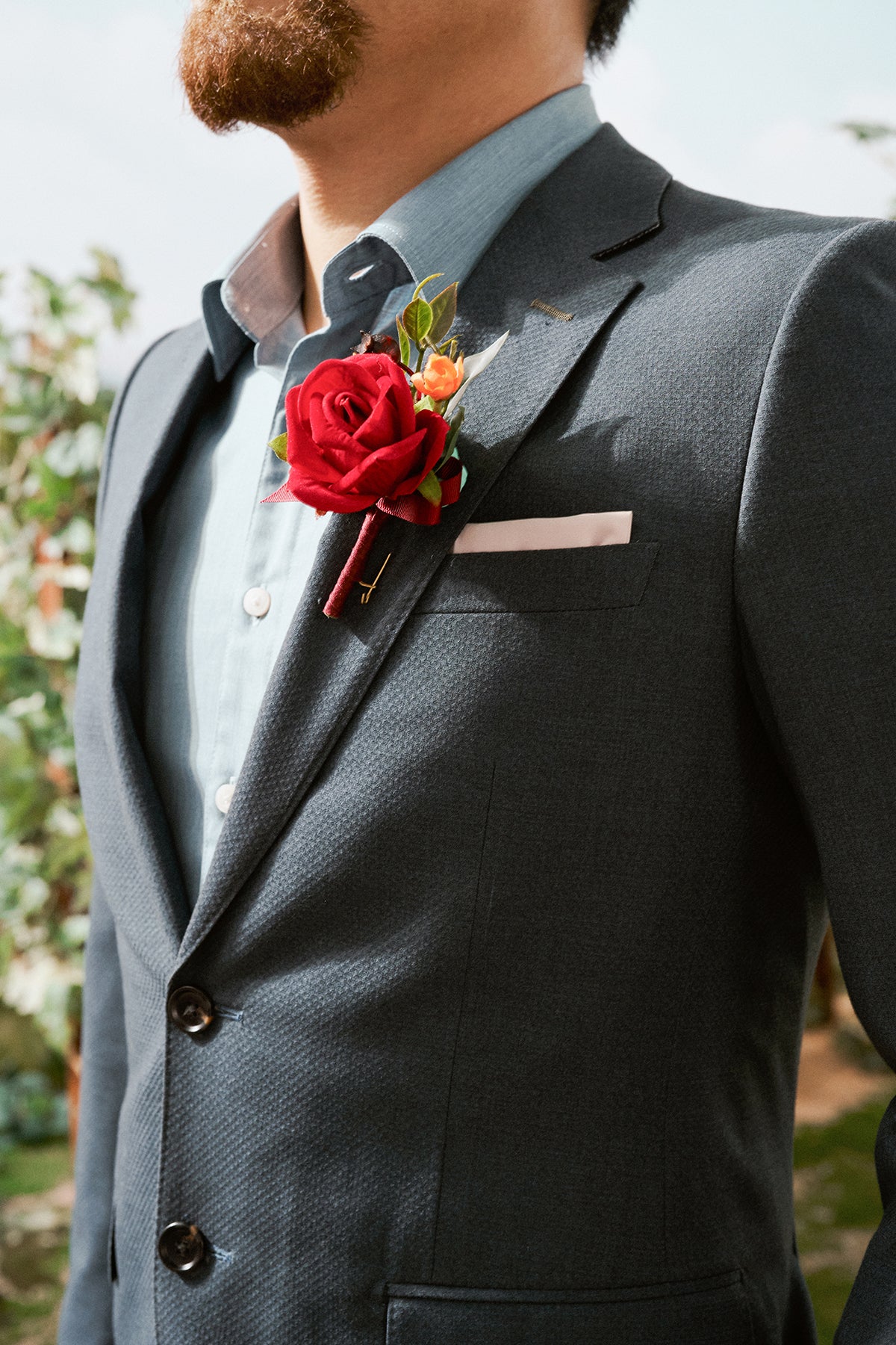 Pre-Arranged Bridal Flower Package in Bordeaux Red & Wine