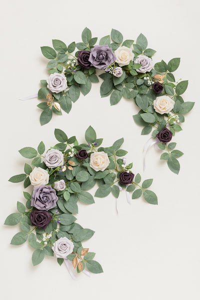 2ft Flower Garlands in Lilac & Gold