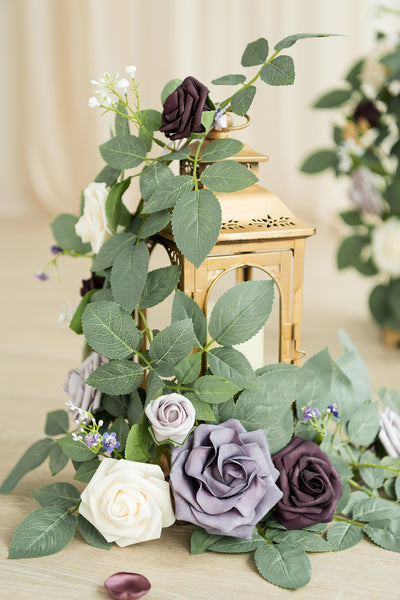 2ft Flower Garlands in Lilac & Gold