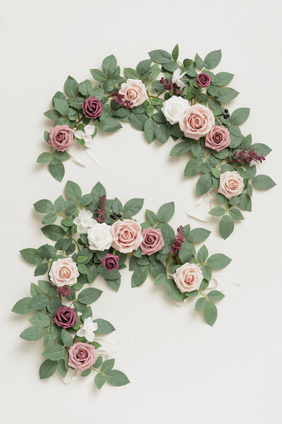 2ft Flower Garlands in Dusty Rose & Mauve