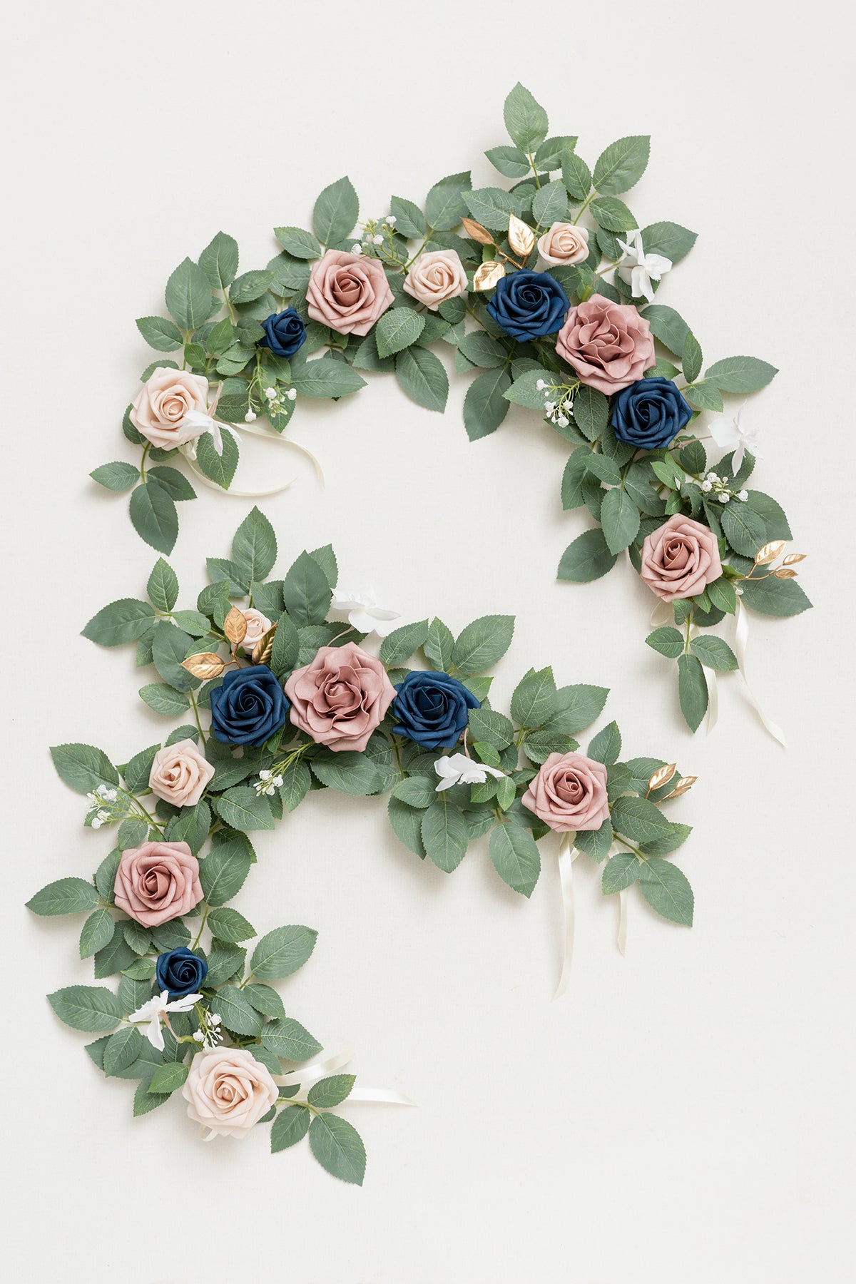 2ft Flower Garlands in Dusty Rose & Navy