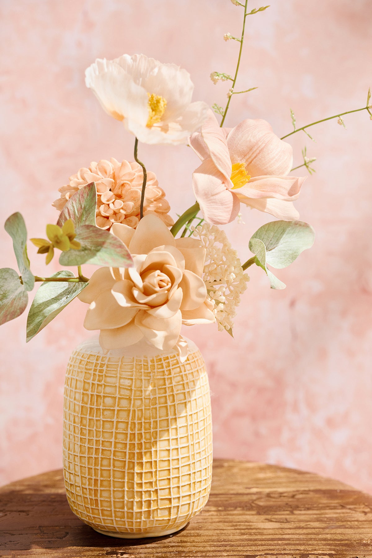 Rustic Ceramic Vase in Sunny Peach & Apricot - 2 Styles