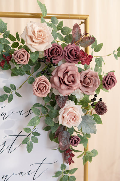 Flower Sign Decor in Dusty Rose & Mauve