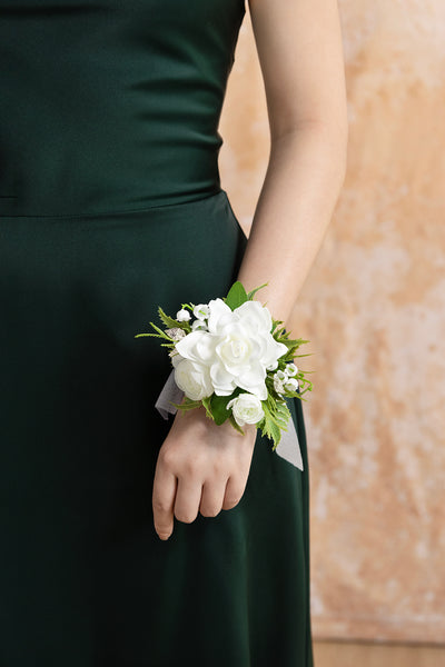 Wrist Corsages in May Lily & Olive