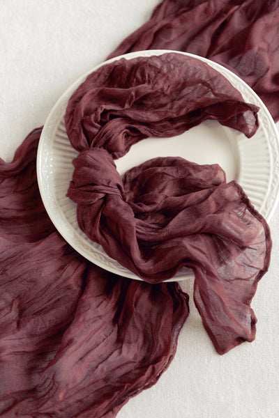 Cheesecloth Napkins & Table Runner Set for Reception