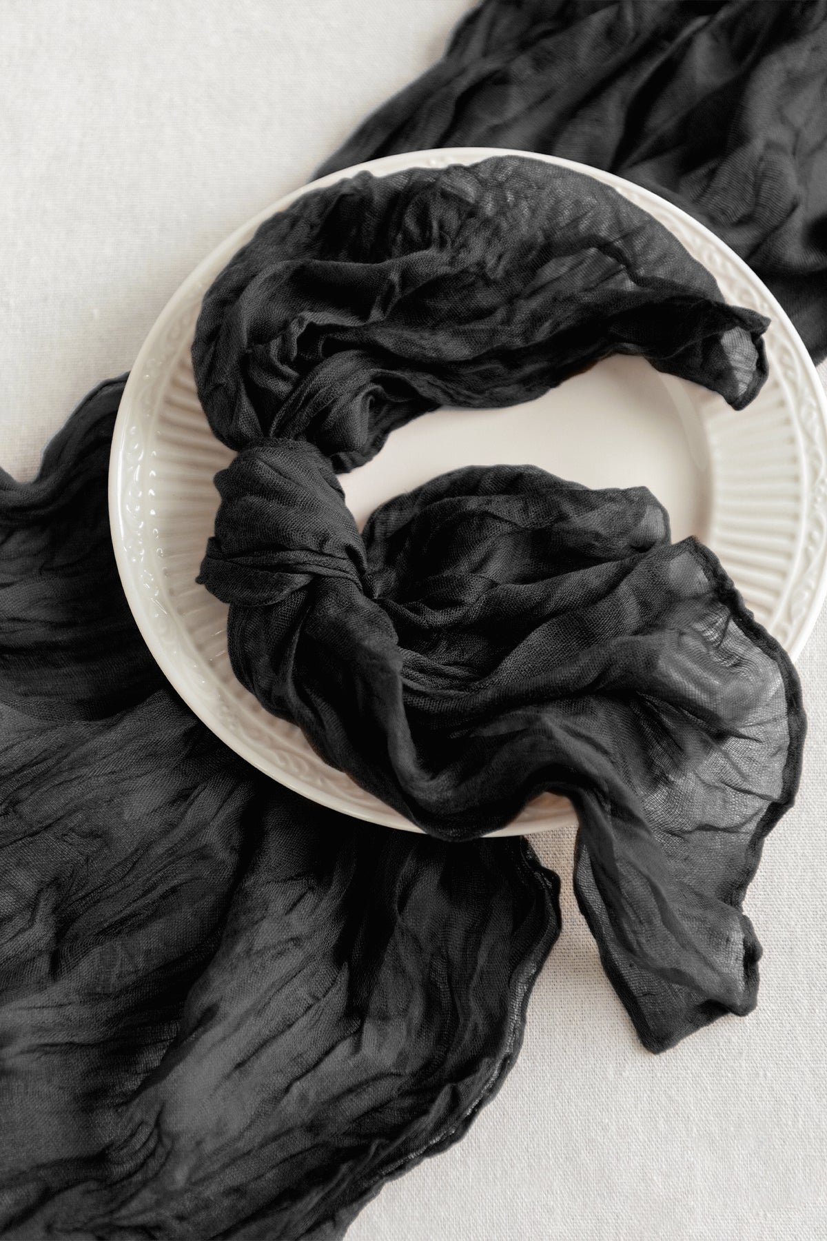 Cheesecloth Napkins in Black