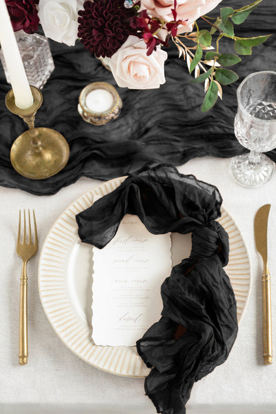 Cheesecloth Napkins in Black