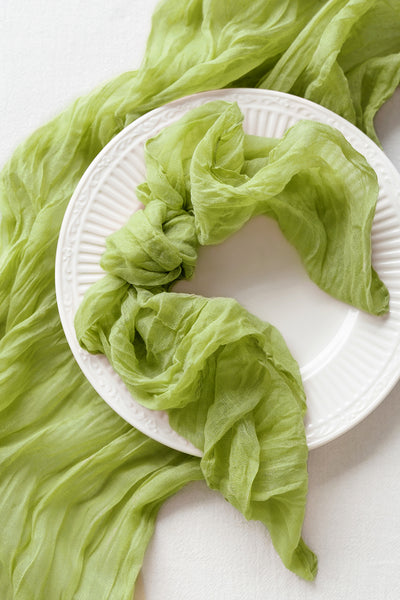 Cheesecloth Napkins & Table Runner Set for Reception - 7 Colors