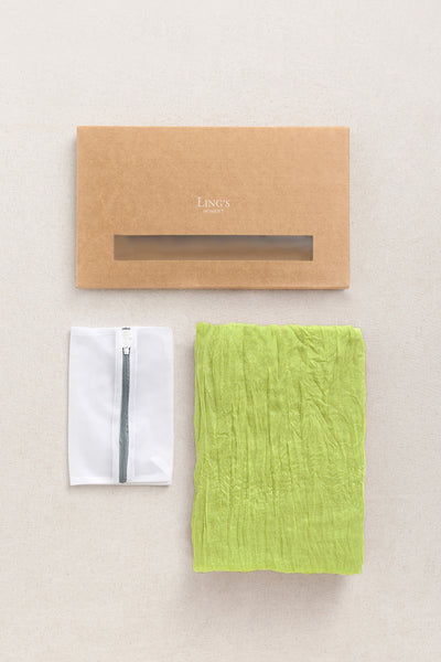 Cheesecloth Table Runner in Celery