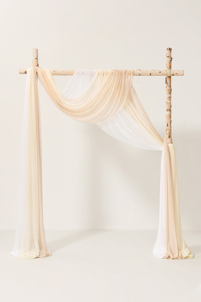 Wedding Arch Drapes in Rust & Sepia