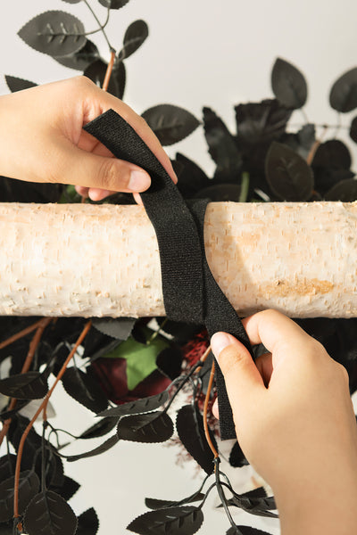 6.5ft Flower Garland in Moody Burgundy & Black