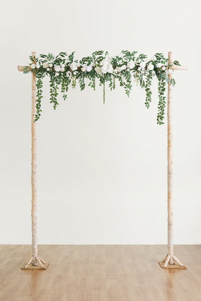 6.5ft Flower Garland in White & Sage