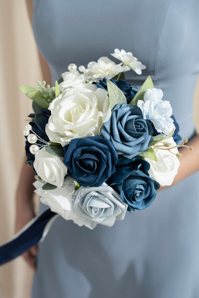 Bridesmaid Bouquet in Noble Navy Blue