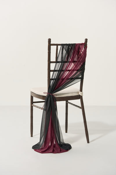 Aisle & Chair Decor Set in Moody Burgundy & Black