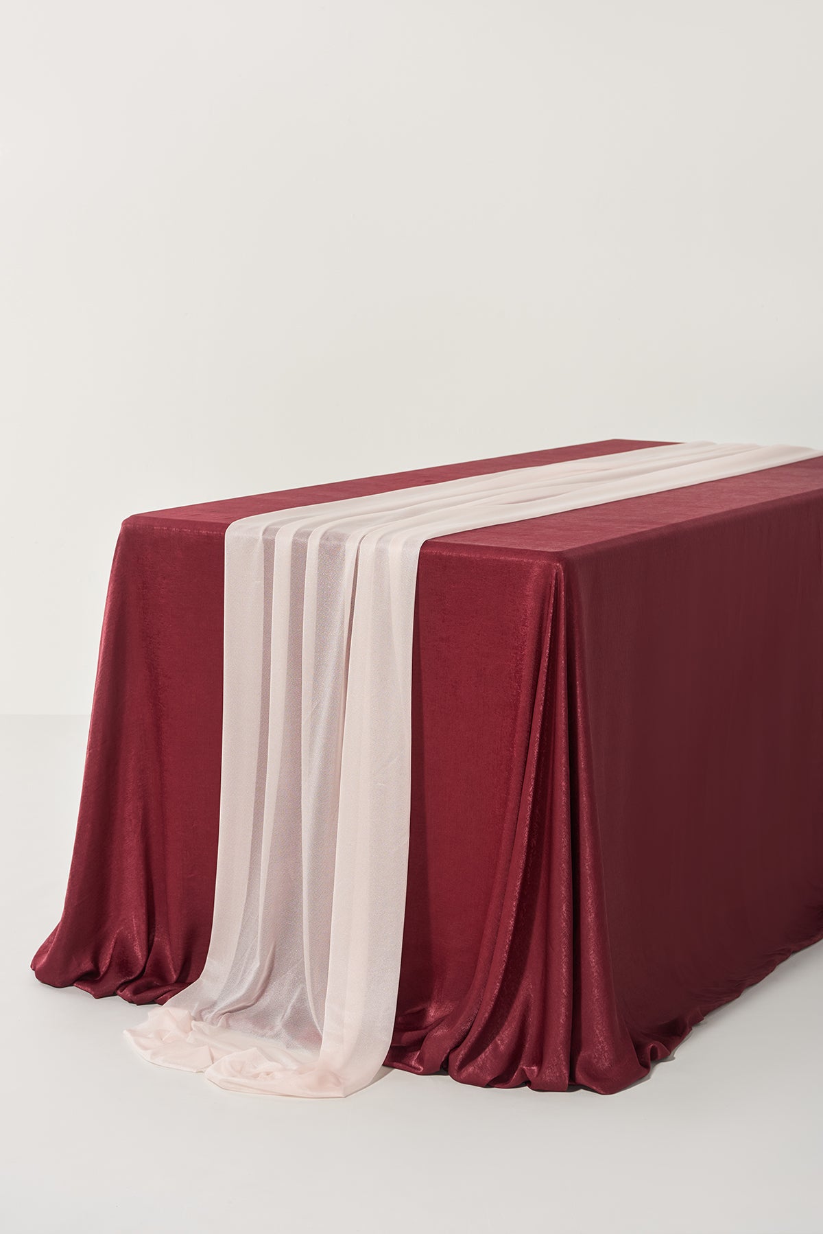 Tablecloth & Table Runner in Burgundy & Dusty Rose