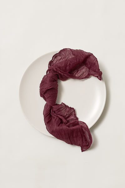 Cheesecloth Napkins in Burgundy