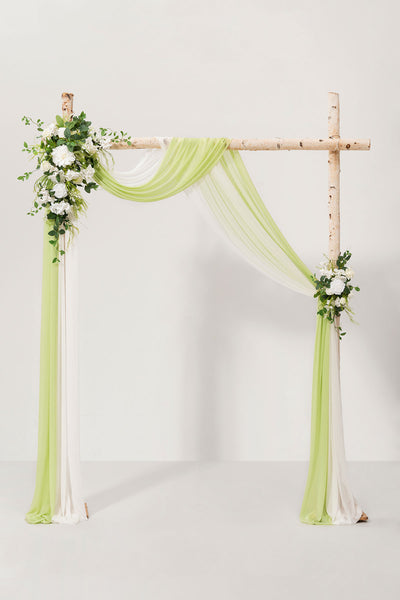 Flower Arch Decor with Drapes in May Lily & Olive