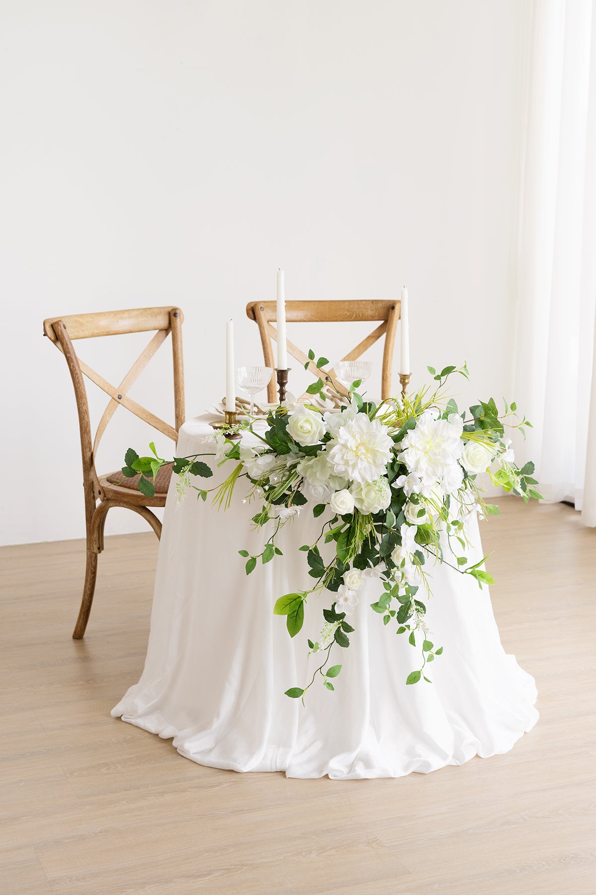 Sweetheart Table Floral Swags in May Lily & Olive