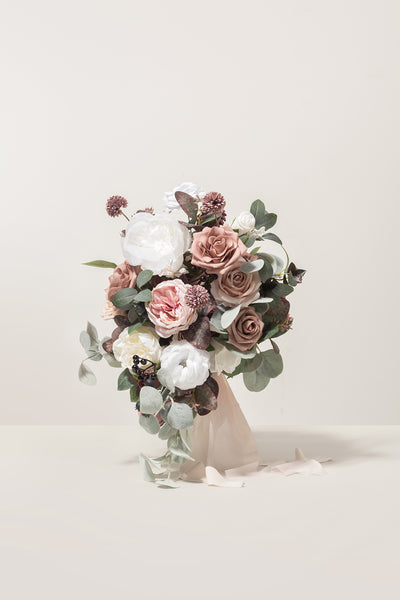 Medium Free-Form Bridal Bouquet in Dusty Rose & Mauve