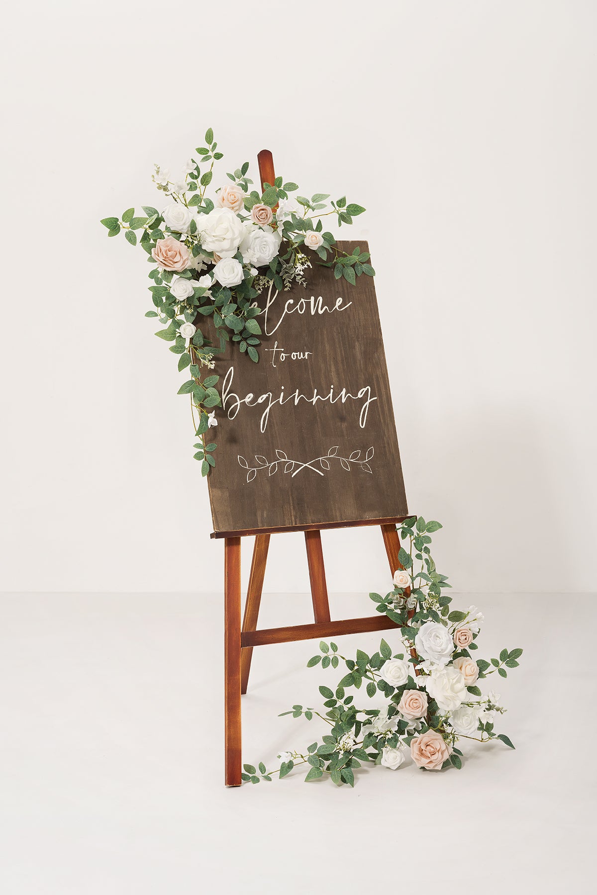 Deluxe Combo Set Flower Sign Decor in White & Sage