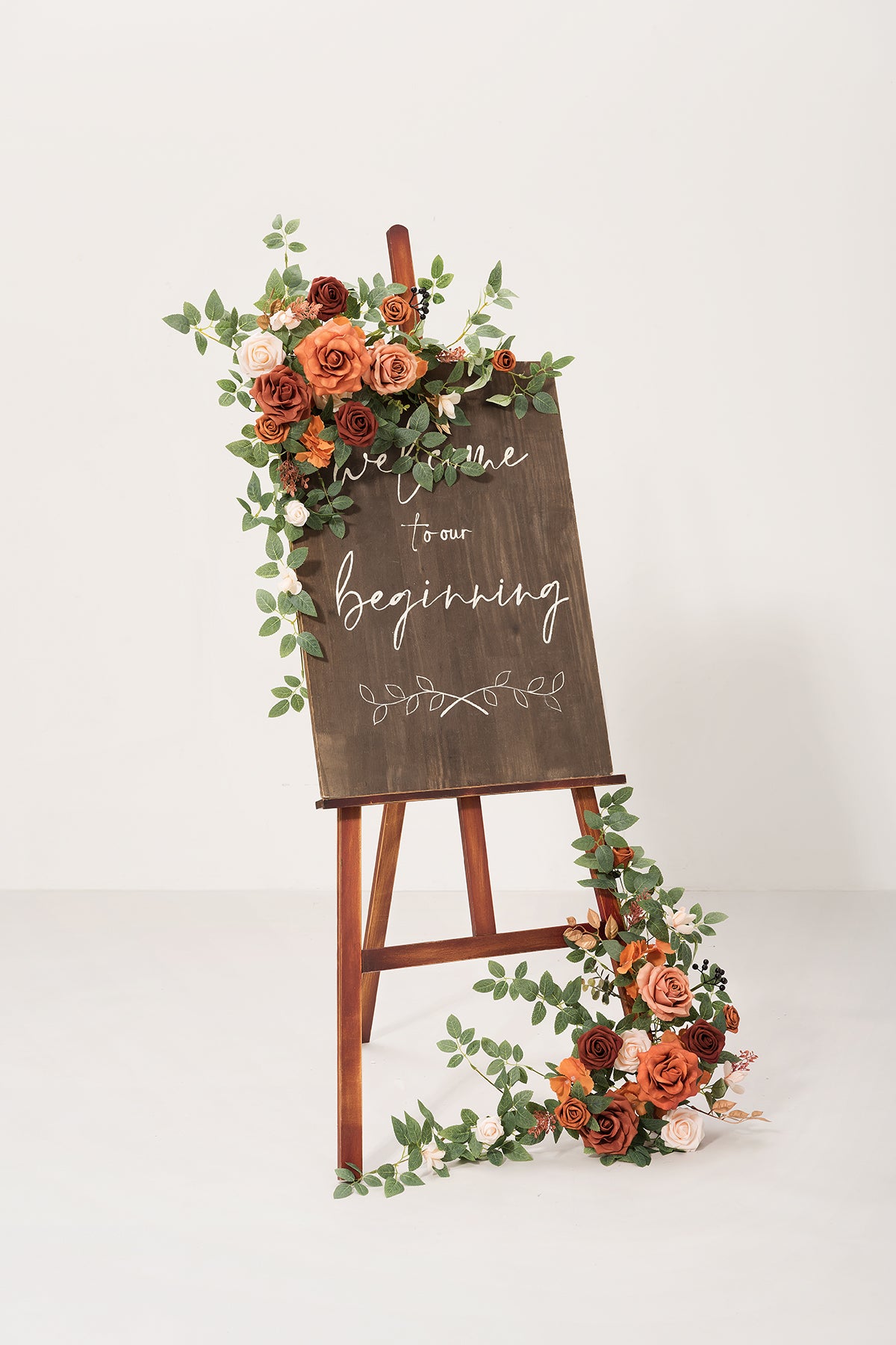 Deluxe Combo Set Flower Sign Decor in Sunset Terracotta