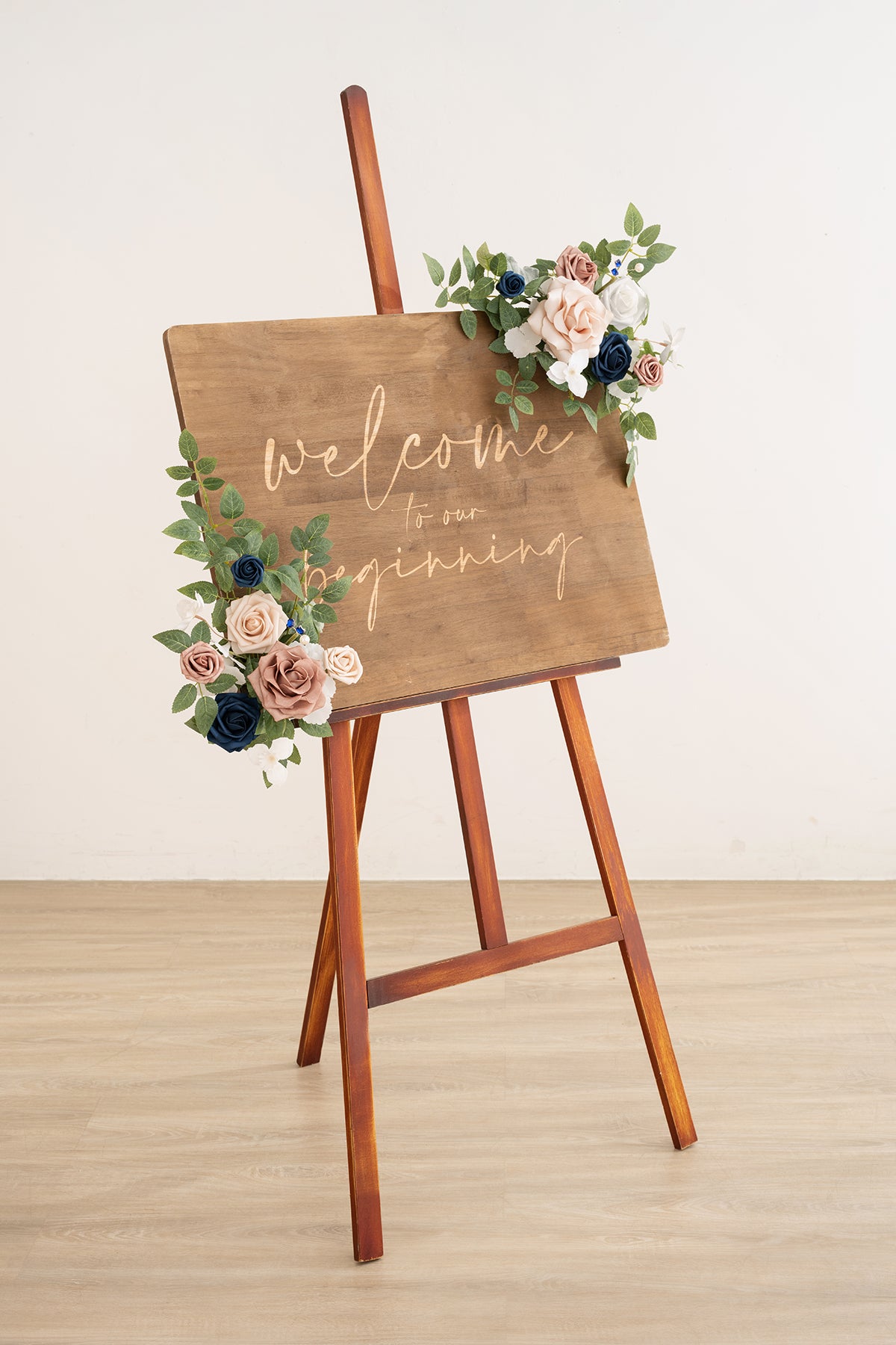 Flexible Combo Set Flower Sign Decor in Dusty Rose & Navy