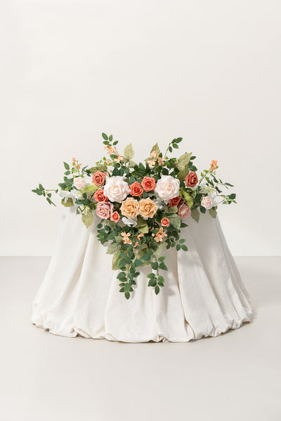 Sweetheart Table Floral Swags in Garden Blush