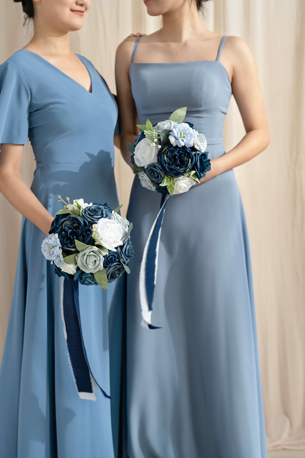 Maid of Honor & Bridesmaid Bouquets in Noble Navy Blue | Clearance