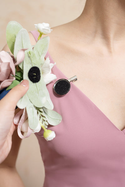 Wrist Corsages & Shoulder Corsages in Dusty Rose & Navy Blue