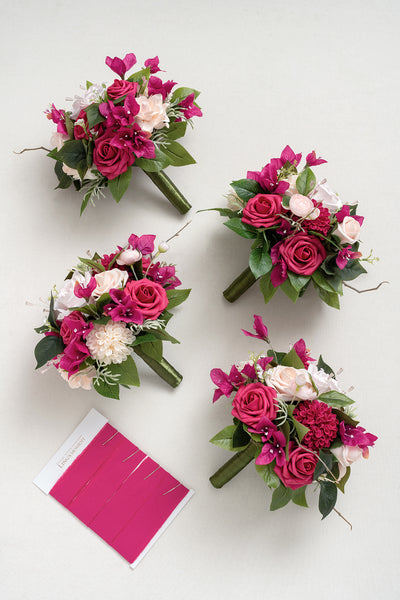 Bridesmaid Bouquets in Blush & Pink