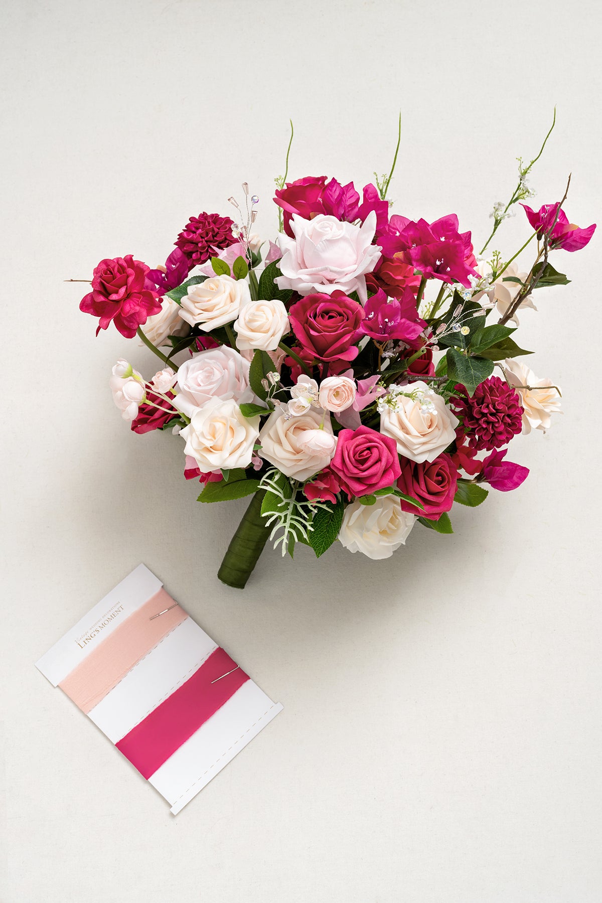 Small Free-Form Bridal Bouquet in Blush & Pink