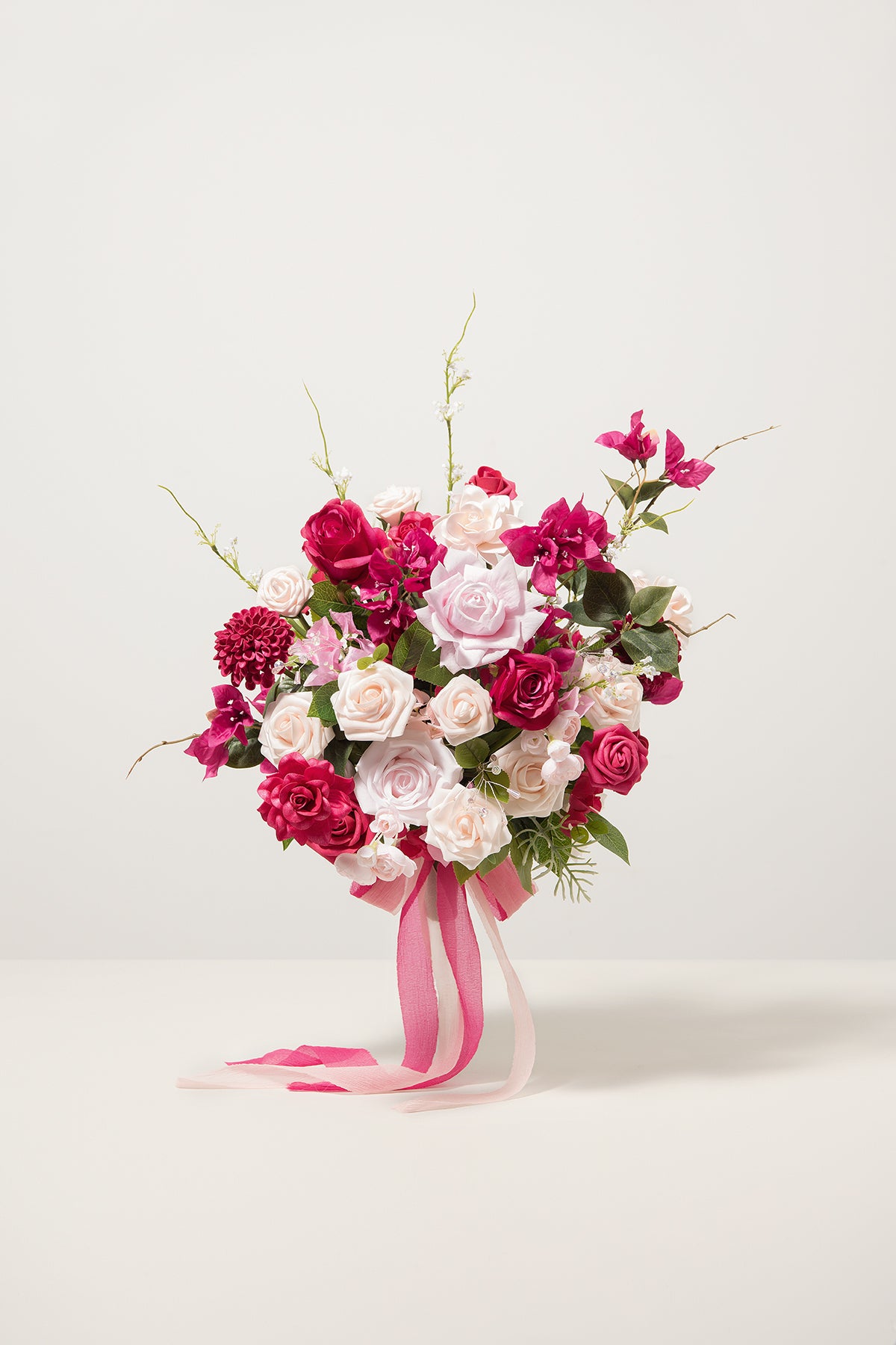 Small Free-Form Bridal Bouquet in Blush & Pink