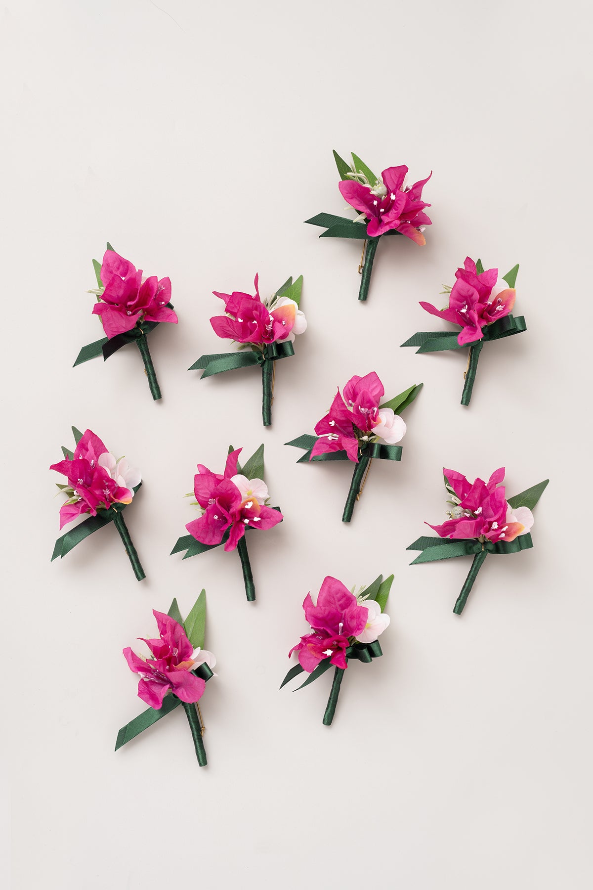 Boutonnieres for Guests in Blush & Pink