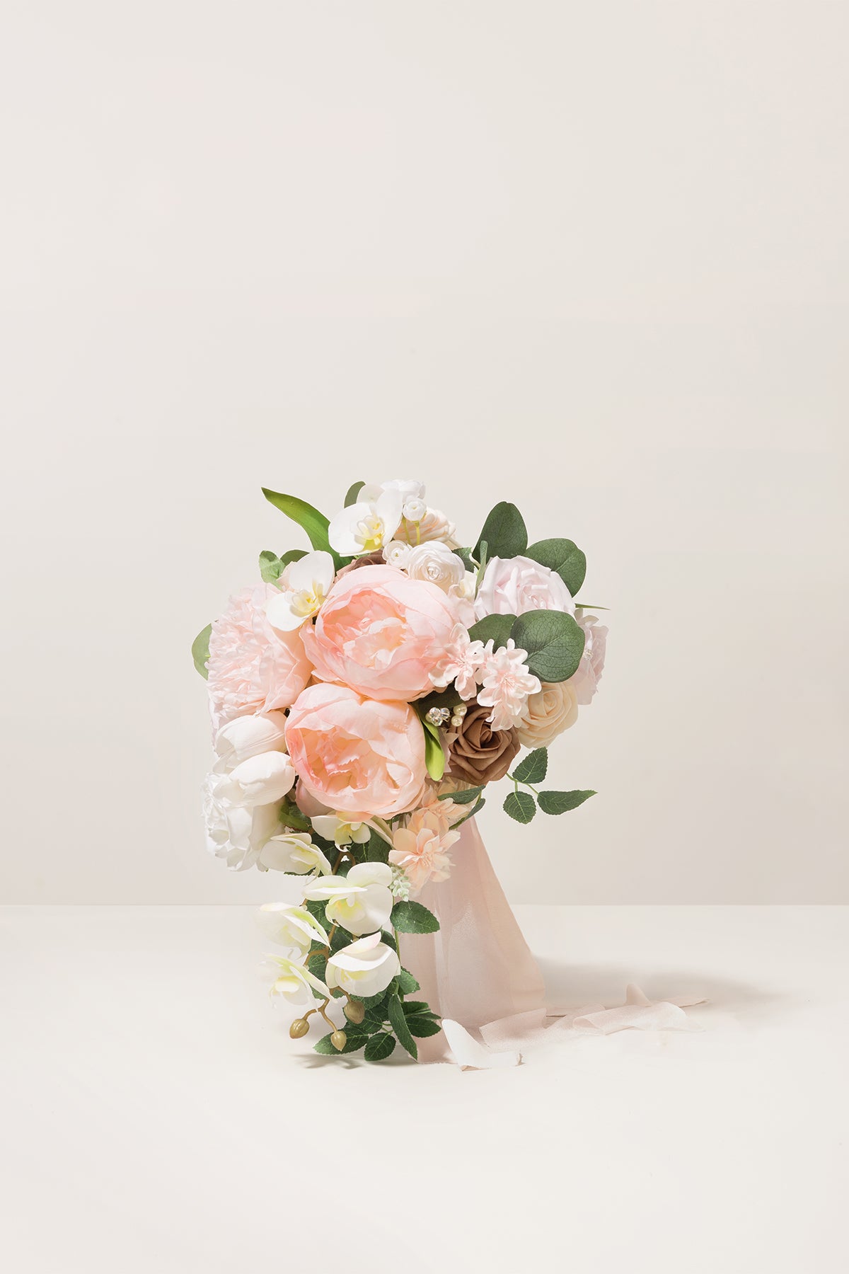 Small Cascade Bridal Bouquet in Blush & Cream