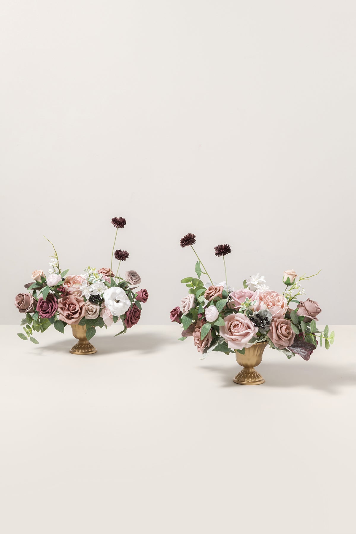 Large Floral Centerpiece Set in Dusty Rose & Mauve