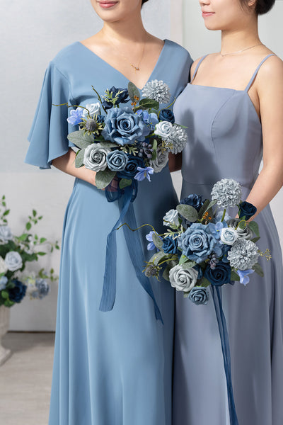 Bridesmaid Bouquet in Dutch Blue & Navy Blue