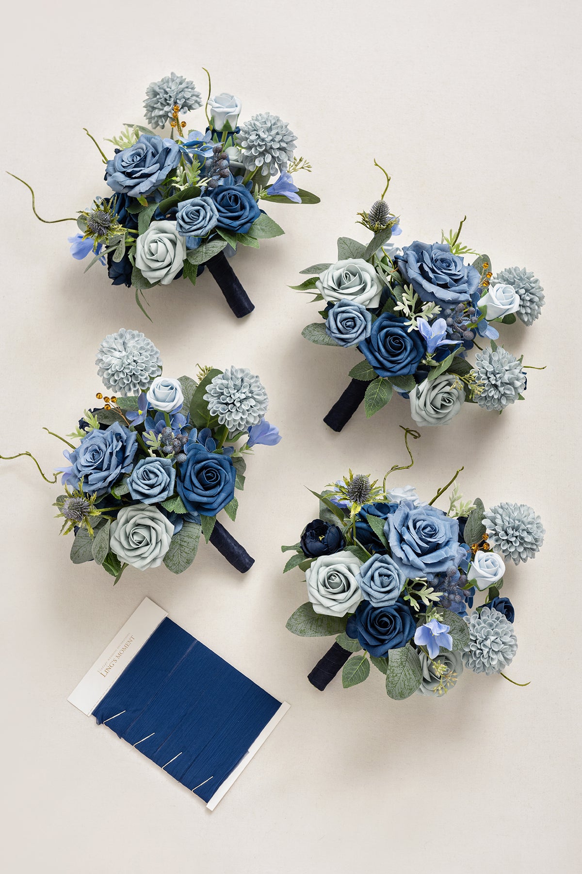 Bridesmaid Bouquet in Dutch Blue & Navy Blue