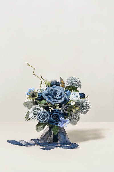 Bridesmaid Bouquet in Dutch Blue & Navy Blue