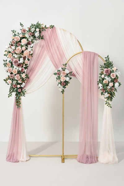 Double Arch Decor Pack in Dusty Rose & Cream