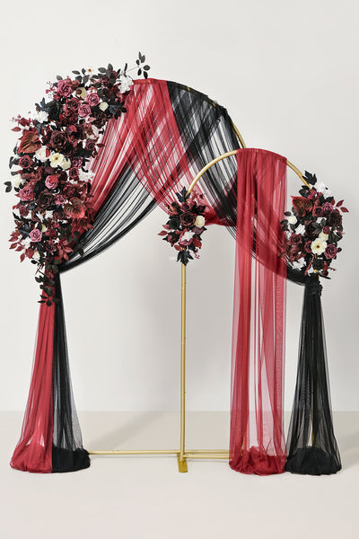 Double Arch Decor Pack in Moody Burgundy & Black