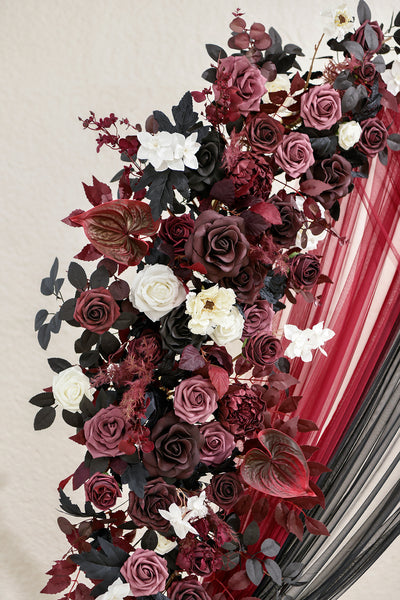 Double Arch Decor Pack in Moody Burgundy & Black