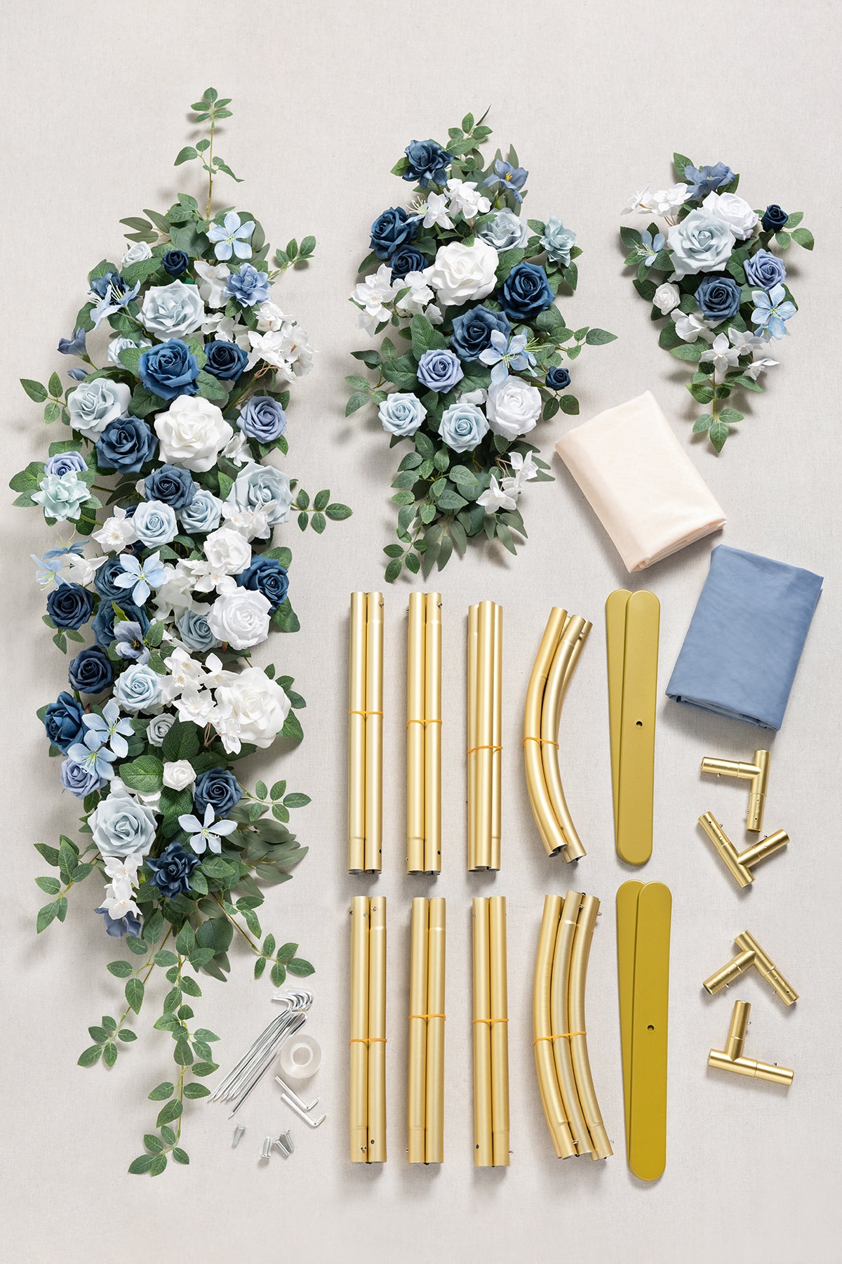 Double Arch Decor Pack in Dusty Blue & Navy