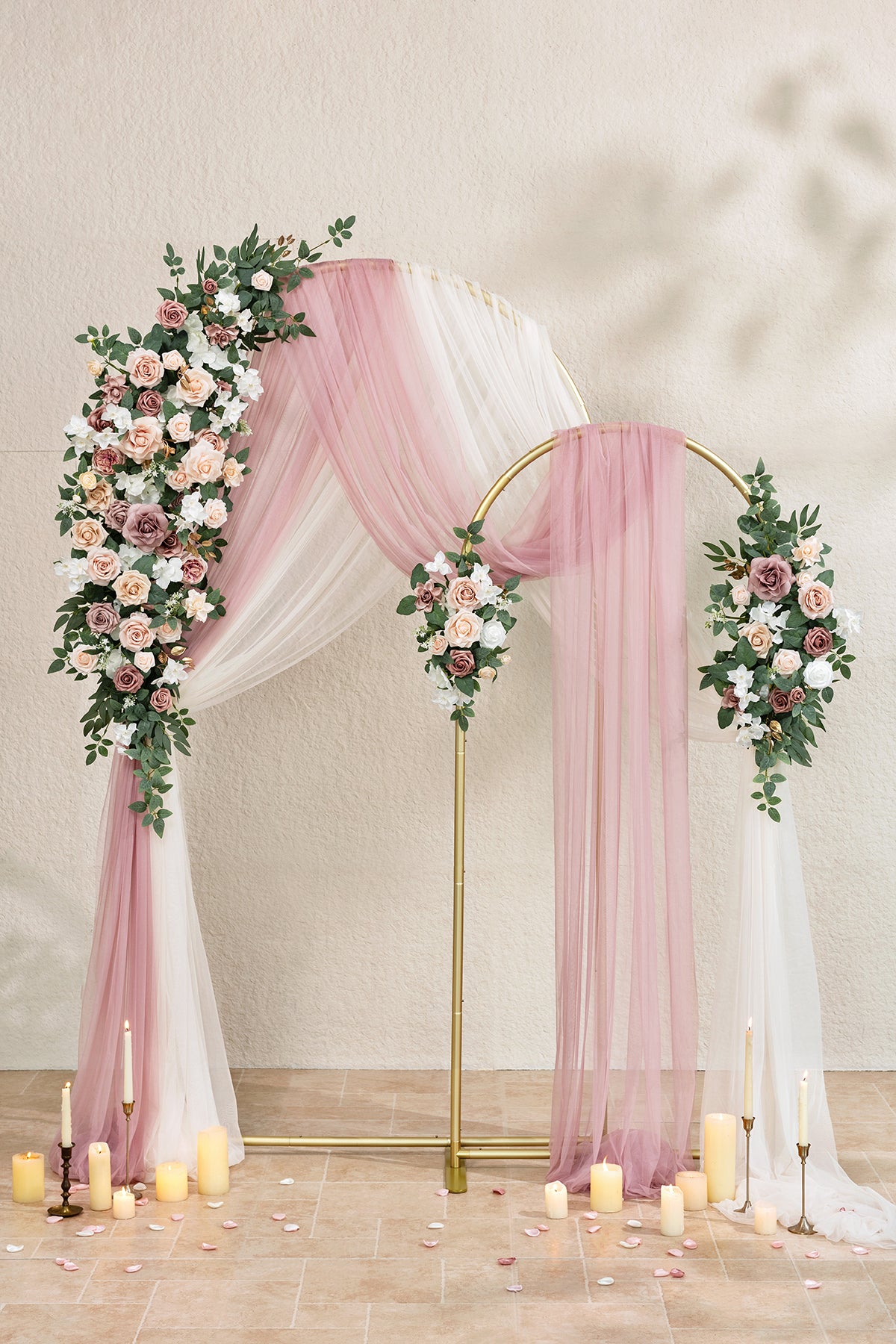 Double Arch Decor Pack in Dusty Rose & Cream