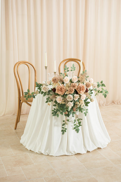 Sweetheart Table Floral Swags in Beige & Sage