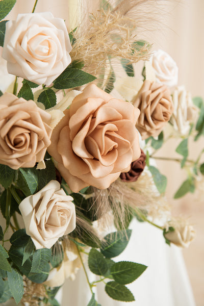 Sweetheart Table Floral Swags in Beige & Sage