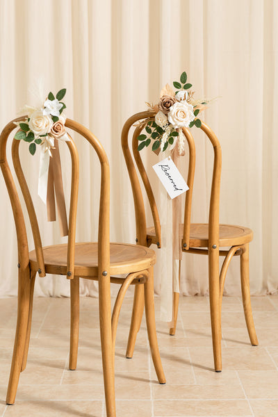 Aisle & Chair Decor in White & Beige